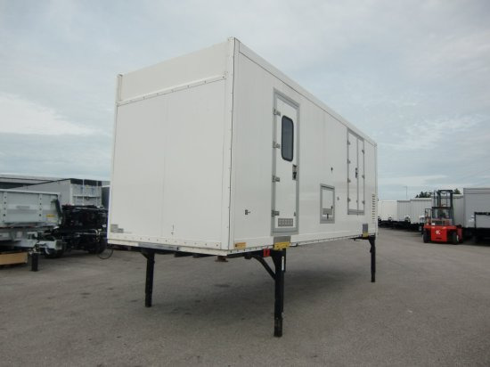 Krone Wechselpritsche 7,30 Meter Koffer Spezialaufbau, mobiler Messestand - מכולת בנייה: תמונה 1 Krone Wechselpritsche 7,30 Meter Koffer Spezialaufbau, mobiler Messestand - מכולת בנייה: תמונה 1