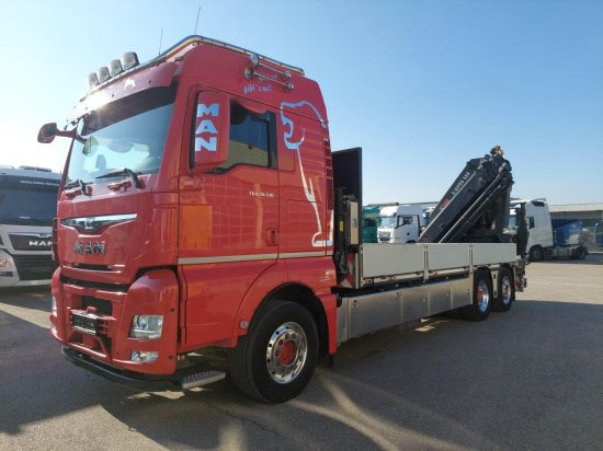 MAN TGX 26.510 BL Pritsche, Intarder, HIAB X-HIPRO 558EP-5, Alu-Felgen, Lenkachse, - משאית צד נופל/ שטוחה, משאית מנוף: תמונה 1 MAN TGX 26.510 BL Pritsche, Intarder, HIAB X-HIPRO 558EP-5, Alu-Felgen, Lenkachse, - משאית צד נופל/ שטוחה, משאית מנוף: תמונה 1