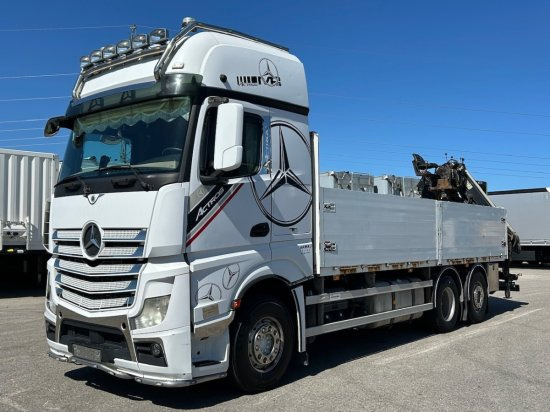 Mercedes-Benz Actros 2545 L 6x2, Retarder, Pritsche, Hiab XS 166 D-4 PRO, E5 - משאית צד נופל/ שטוחה, משאית מנוף: תמונה 1 Mercedes-Benz Actros 2545 L 6x2, Retarder, Pritsche, Hiab XS 166 D-4 PRO, E5 - משאית צד נופל/ שטוחה, משאית מנוף: תמונה 1