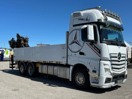 Mercedes-Benz Actros 2545 L 6x2, Retarder, Pritsche, Hiab XS 166 D-4 PRO, E5 - משאית צד נופל/ שטוחה, משאית מנוף: תמונה 3 Mercedes-Benz Actros 2545 L 6x2, Retarder, Pritsche, Hiab XS 166 D-4 PRO, E5 - משאית צד נופל/ שטוחה, משאית מנוף: תמונה 3