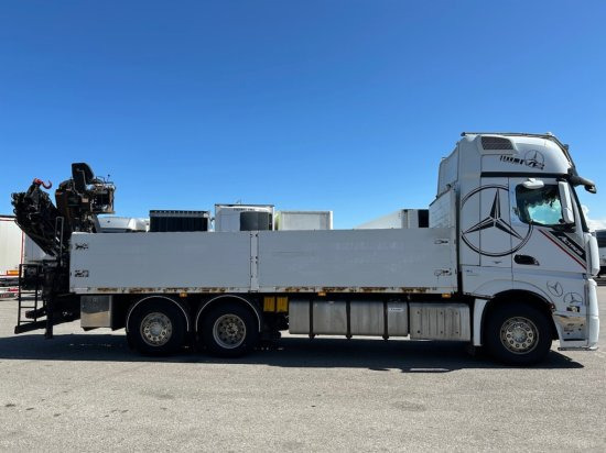 Mercedes-Benz Actros 2545 L 6x2, Retarder, Pritsche, Hiab XS 166 D-4 PRO, E5 - משאית צד נופל/ שטוחה, משאית מנוף: תמונה 4 Mercedes-Benz Actros 2545 L 6x2, Retarder, Pritsche, Hiab XS 166 D-4 PRO, E5 - משאית צד נופל/ שטוחה, משאית מנוף: תמונה 4