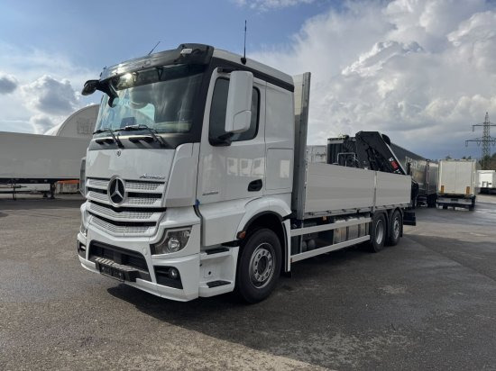 Mercedes-Benz Actros 2653, Retarder, Pritsche, Hiab Hipro 232 ES5 - משאית צד נופל/ שטוחה, משאית מנוף: תמונה 3 Mercedes-Benz Actros 2653, Retarder, Pritsche, Hiab Hipro 232 ES5 - משאית צד נופל/ שטוחה, משאית מנוף: תמונה 3