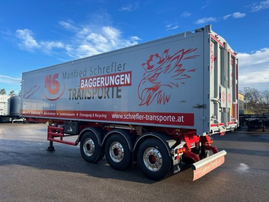 STAS S300CX Kippmulde 50m³, Liftachse, SAF-Achsen, Kombi-Klappe, Alufelgen, Rollplane, Podest - סמיטריילר עם מזהיר: תמונה 4 STAS S300CX Kippmulde 50m³, Liftachse, SAF-Achsen, Kombi-Klappe, Alufelgen, Rollplane, Podest - סמיטריילר עם מזהיר: תמונה 4