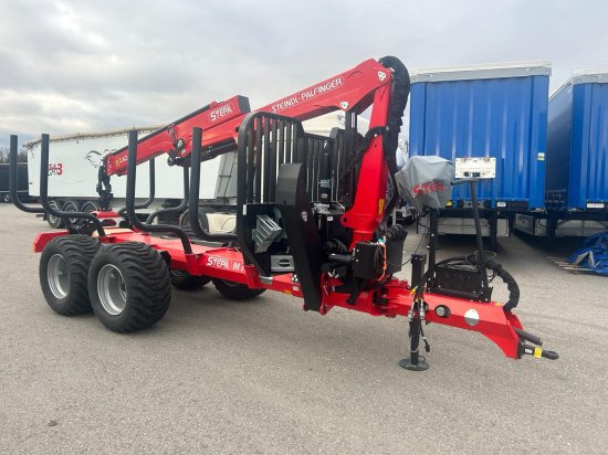 חָדָשׁ קרון נגרר ליערות STEPA M-16 Forstanhänger mit Steindl Palfinger Forstkran L, 2-Achsig 4- Rungenpaare: תמונה 1