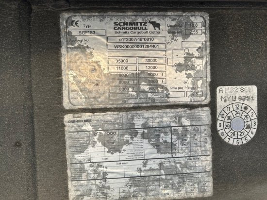 סמיטריילר עם מזהיר Schmitz SGF S3 Alu Kippmulde 34m³, Liftachse, Schmitz-Achsen, Rollplane, Podest: תמונה 11 סמיטריילר עם מזהיר Schmitz SGF S3 Alu Kippmulde 34m³, Liftachse, Schmitz-Achsen, Rollplane, Podest: תמונה 11