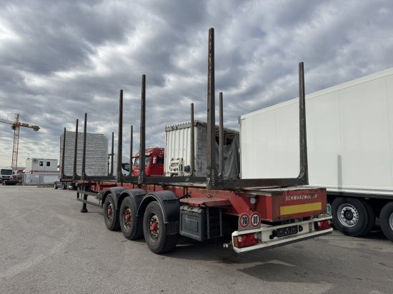 Schwarzmüller Holzauflieger 6 Rungenpaare, BPW-Achsen - סמיטריילר עץ: תמונה 2 Schwarzmüller Holzauflieger 6 Rungenpaare, BPW-Achsen - סמיטריילר עץ: תמונה 2