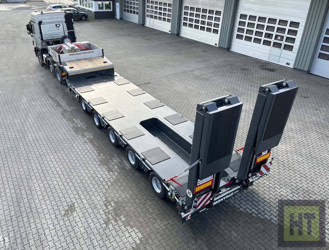 Faymonville 5-Achs-Tele-Semi mit Halbachsen "Twinaxle" und hydr. Rampen - סמיטריילר עם מטען נמוך: תמונה 2 Faymonville 5-Achs-Tele-Semi mit Halbachsen "Twinaxle" und hydr. Rampen - סמיטריילר עם מטען נמוך: תמונה 2