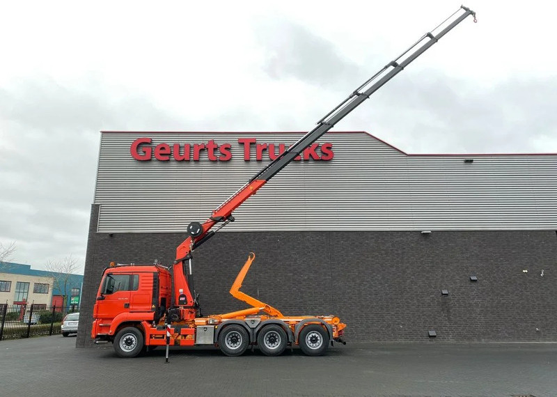MAN TGS 35.480 8X4 TRIDEM + 20 TON HAAKARM + HMF 3220-K6 KRAAN/KRAN/CRANE/GRUA - משאית הרמת וו, משאית מנוף: תמונה 3 MAN TGS 35.480 8X4 TRIDEM + 20 TON HAAKARM + HMF 3220-K6 KRAAN/KRAN/CRANE/GRUA - משאית הרמת וו, משאית מנוף: תמונה 3