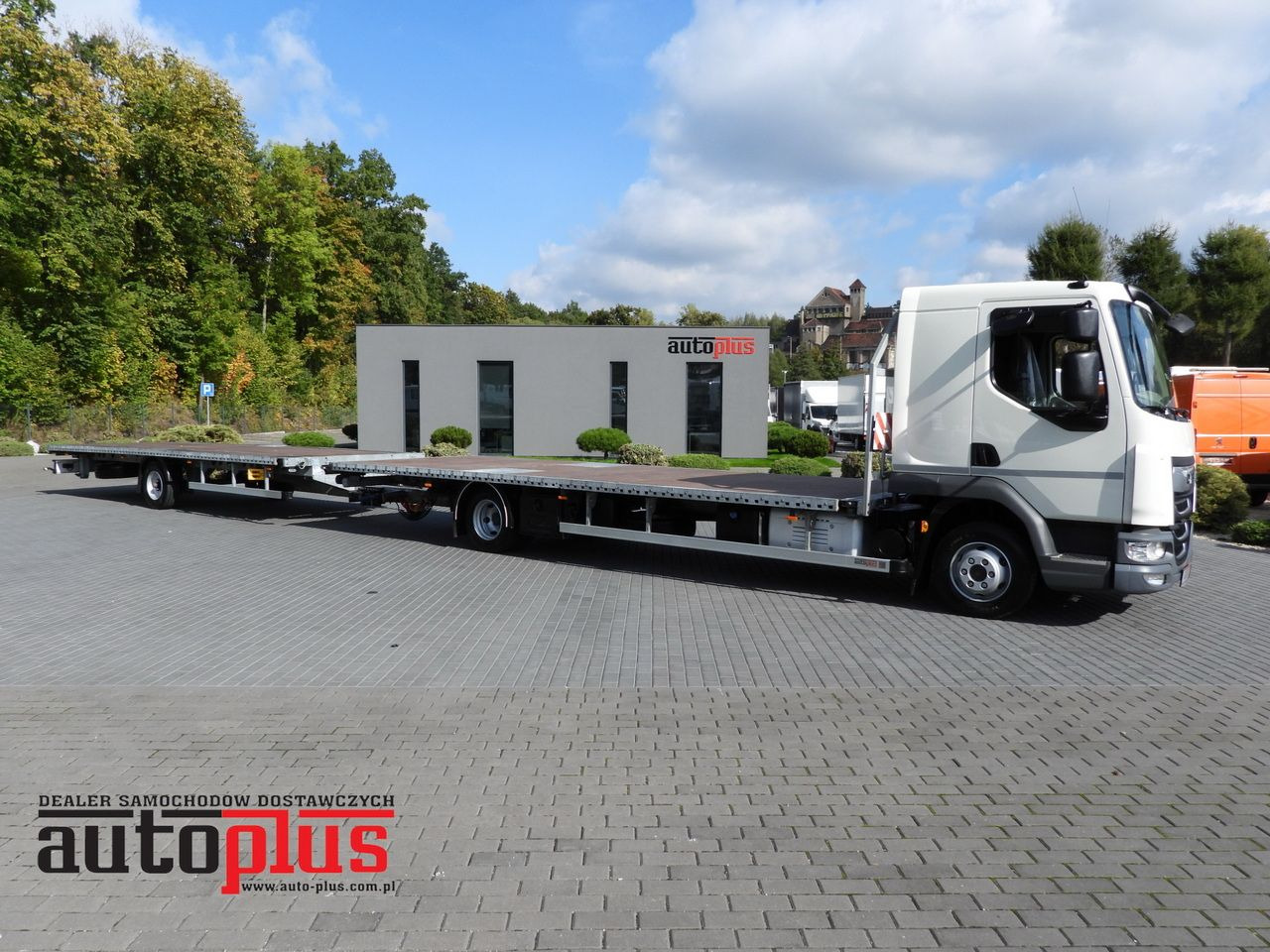 DAF LF 230 CONTAINER CARRIER PLATFORM + TRAILER WEBASTO CRUISE CONTROL LED LIGHTS PNEUMATICS AUTOMATIC TRANSMISSION TWIN WHEELS AIR CONDITIONING 230HP - מוביל מכולות/ משאית החלפת גוף: תמונה 1 DAF LF 230 CONTAINER CARRIER PLATFORM + TRAILER WEBASTO CRUISE CONTROL LED LIGHTS PNEUMATICS AUTOMATIC TRANSMISSION TWIN WHEELS AIR CONDITIONING 230HP - מוביל מכולות/ משאית החלפת גוף: תמונה 1