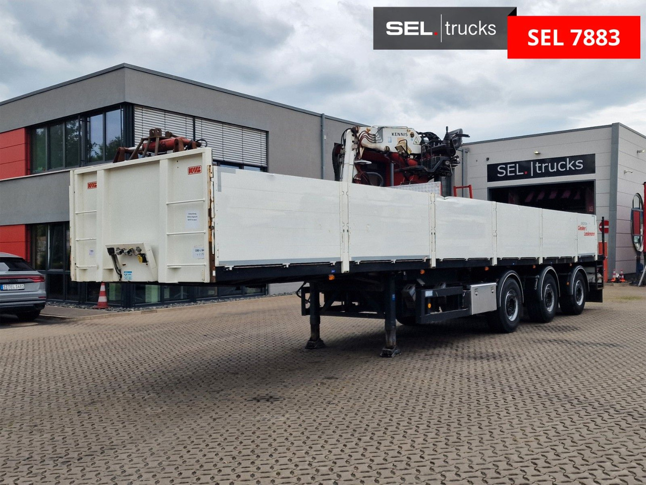 KWB P-393-STI-R1 / Rollkran / Kennis / Lenkachse - סמיטריילר צד נופל/ שטוח: תמונה 1 KWB P-393-STI-R1 / Rollkran / Kennis / Lenkachse - סמיטריילר צד נופל/ שטוח: תמונה 1