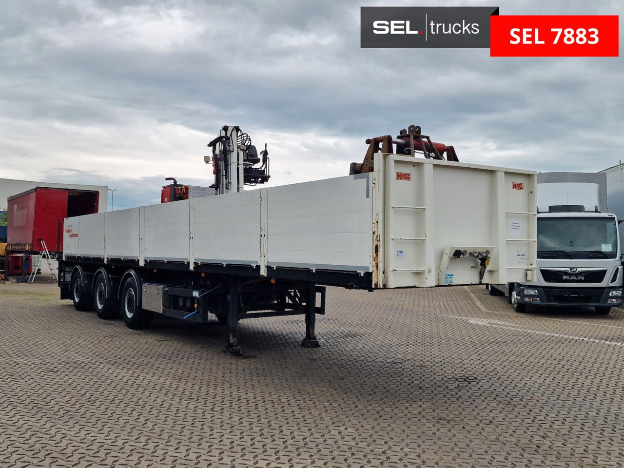 KWB P-393-STI-R1 / Rollkran / Kennis / Lenkachse - סמיטריילר צד נופל/ שטוח: תמונה 3 KWB P-393-STI-R1 / Rollkran / Kennis / Lenkachse - סמיטריילר צד נופל/ שטוח: תמונה 3