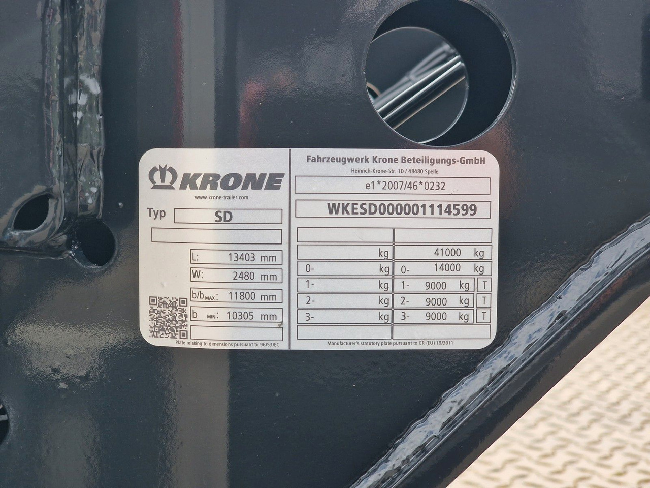 סמיטריילר מוביל מכולות/ החלפת גוף Krone SD / Teleskop / Liftachse: תמונה 30