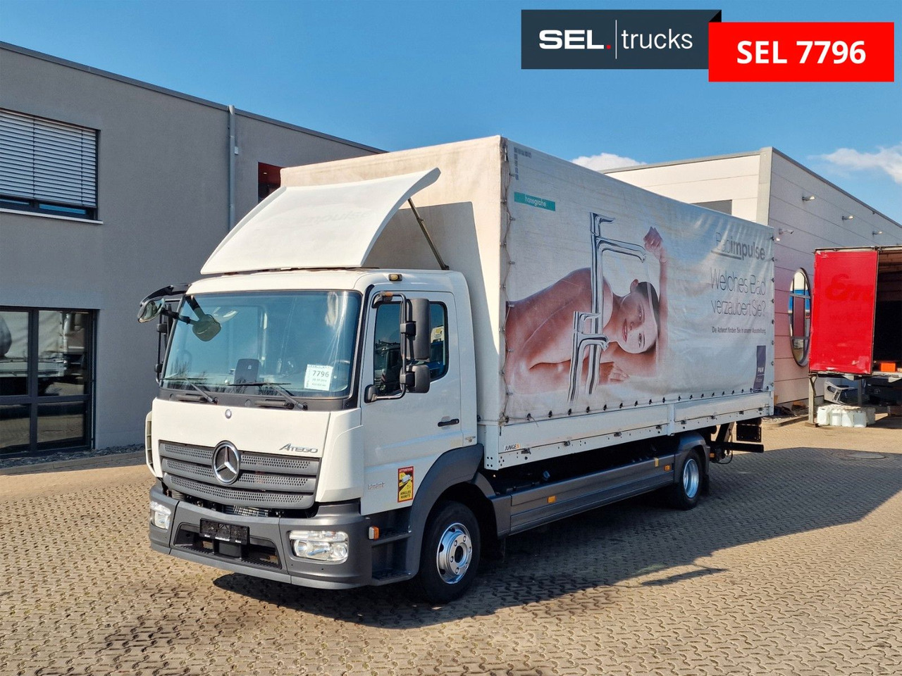 Mercedes-Benz Atego 1221 / Ladebordwand - משאית וילונות צד: תמונה 1 Mercedes-Benz Atego 1221 / Ladebordwand - משאית וילונות צד: תמונה 1
