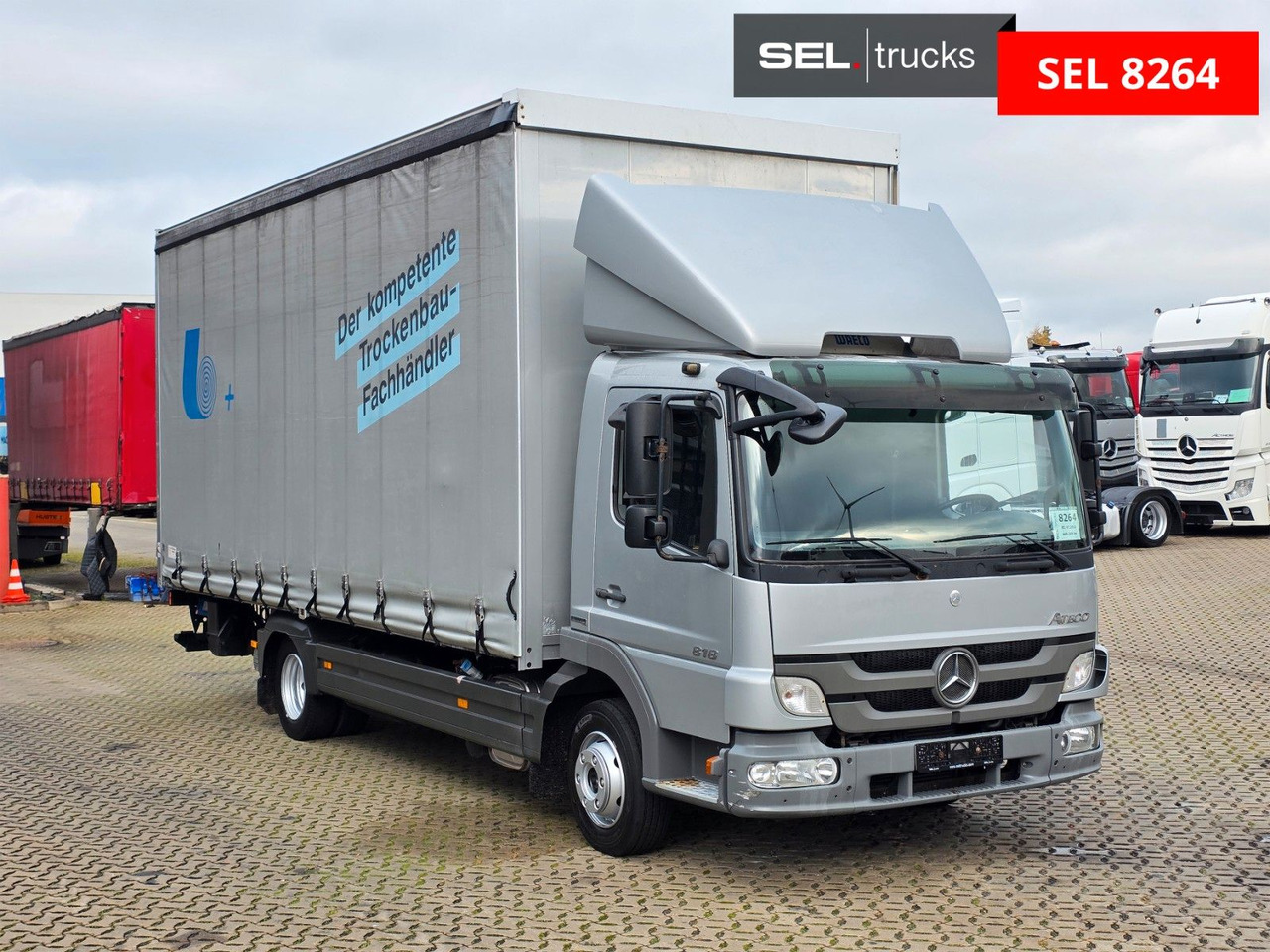 Mercedes-Benz Atego 818 / Ladebordwand - כלי רכב מסחרי עם וילונות צד: תמונה 3 Mercedes-Benz Atego 818 / Ladebordwand - כלי רכב מסחרי עם וילונות צד: תמונה 3