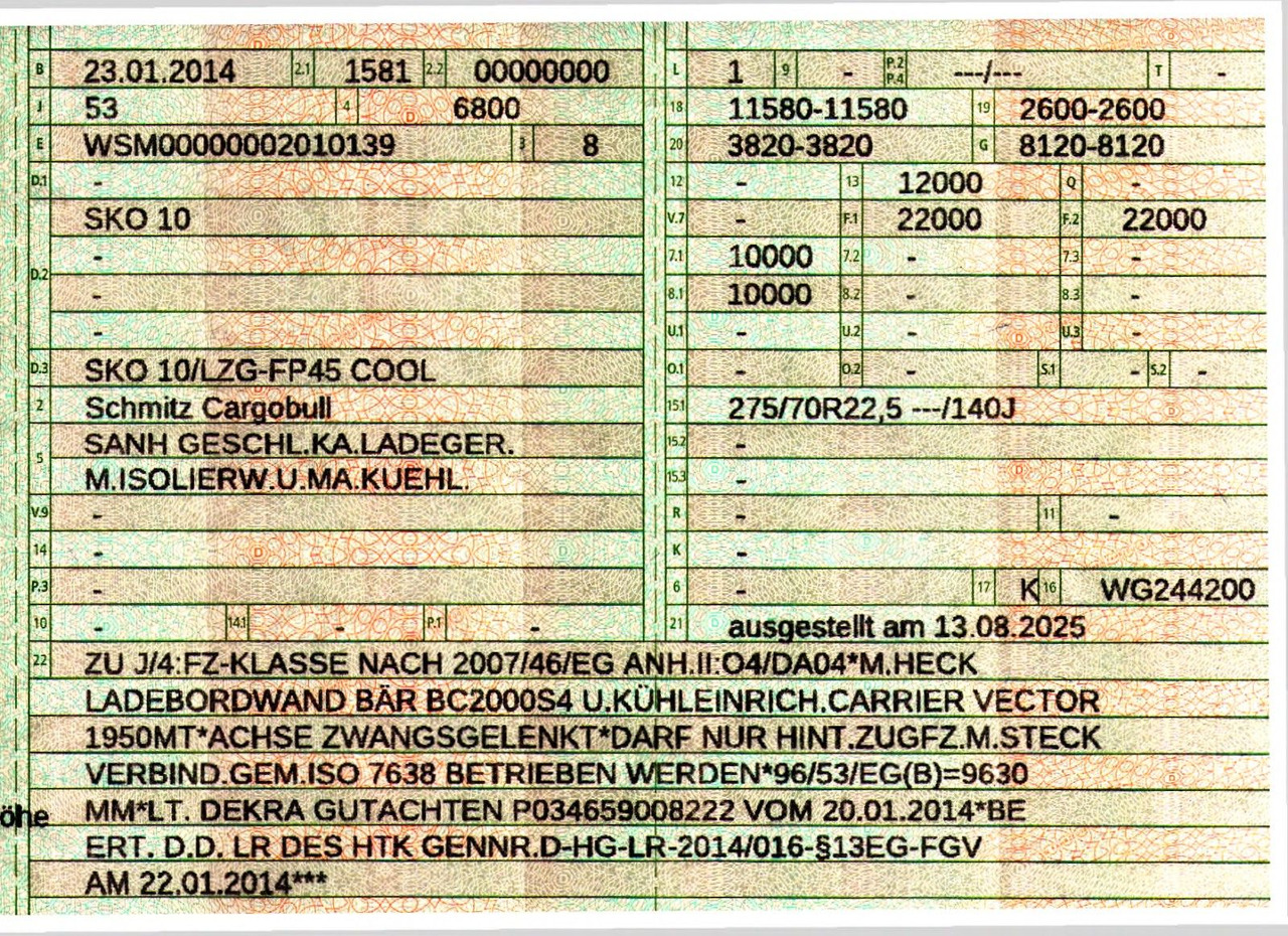 סמיטריילר עם קירור Schmitz Cargobull SKO 10/LZG-FP 45 COOL / Ldbw /2 Kammern /Carrier: תמונה 43 סמיטריילר עם קירור Schmitz Cargobull SKO 10/LZG-FP 45 COOL / Ldbw /2 Kammern /Carrier: תמונה 43