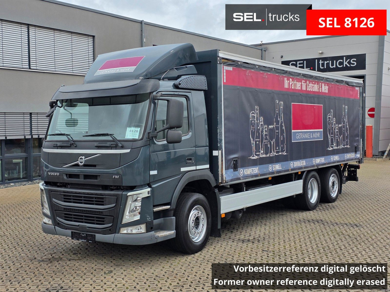 Volvo FM 410 / Ladebordwand / Lenkachse - משאית וילונות צד: תמונה 1 Volvo FM 410 / Ladebordwand / Lenkachse - משאית וילונות צד: תמונה 1