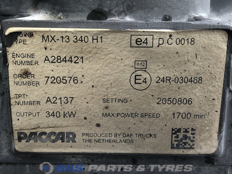 DAF CF Euro 6 Motor DAF MX13 340 H1 1926342 - מנוע עבור משאית: תמונה 5 DAF CF Euro 6 Motor DAF MX13 340 H1 1926342 - מנוע עבור משאית: תמונה 5