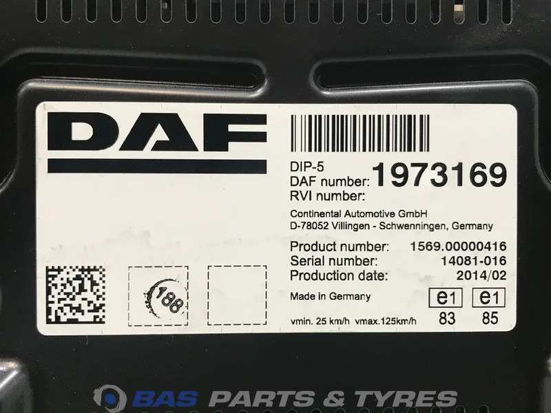 DAF XF106 Instrumentenpaneel DAF 1958084 - לוח מחוונים עבור משאית: תמונה 3 DAF XF106 Instrumentenpaneel DAF 1958084 - לוח מחוונים עבור משאית: תמונה 3