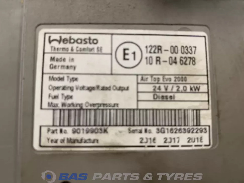 Webasto FH4 AirTop Evo 2000 Standkachel 84025006 - חימום/ אוורור עבור משאית: תמונה 4 Webasto FH4 AirTop Evo 2000 Standkachel 84025006 - חימום/ אוורור עבור משאית: תמונה 4