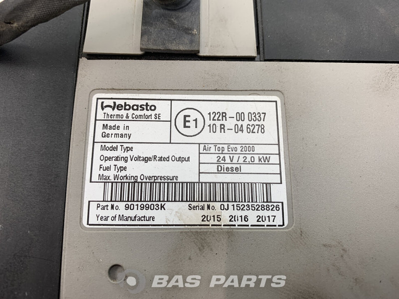 Webasto FH4 AirTop Evo 2000 Standkachel 84025006 - חימום/ אוורור עבור משאית: תמונה 3 Webasto FH4 AirTop Evo 2000 Standkachel 84025006 - חימום/ אוורור עבור משאית: תמונה 3