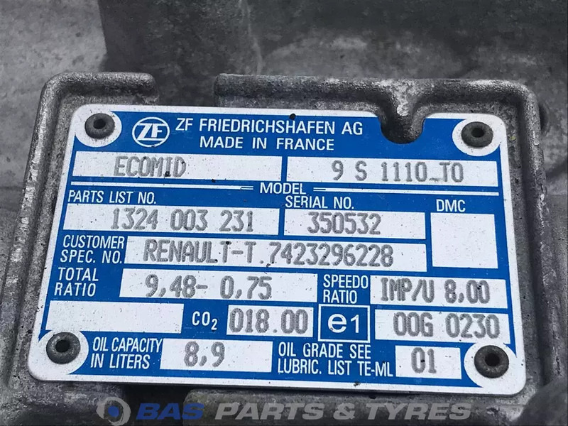 ZF D-Serie Renault 9S1110 TO Ecomid Versnellingsbak 9S1110 TO - תיבת הילוכים עבור משאית: תמונה 5 ZF D-Serie Renault 9S1110 TO Ecomid Versnellingsbak 9S1110 TO - תיבת הילוכים עבור משאית: תמונה 5