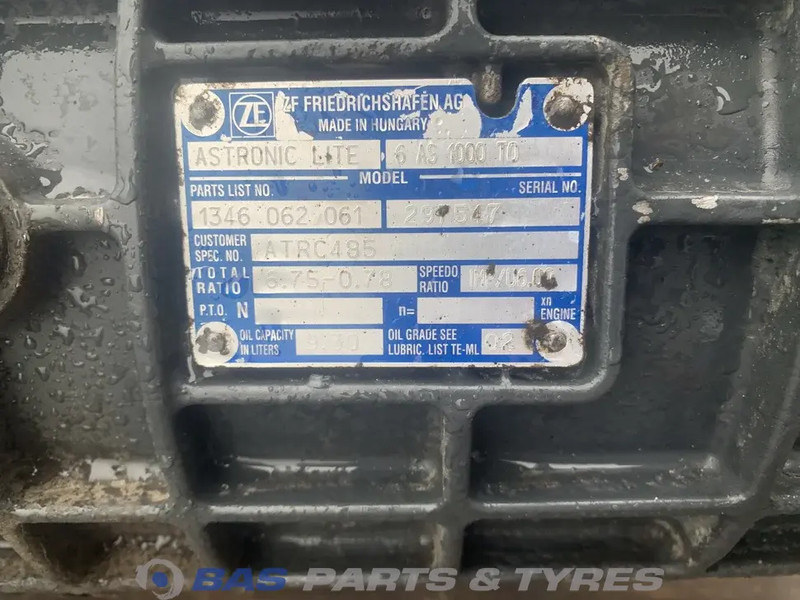 ZF LF Euro 6 DAF 6AS1000 TO Versnellingsbak 6AS1000 TO - תיבת הילוכים עבור משאית: תמונה 5 ZF LF Euro 6 DAF 6AS1000 TO Versnellingsbak 6AS1000 TO - תיבת הילוכים עבור משאית: תמונה 5