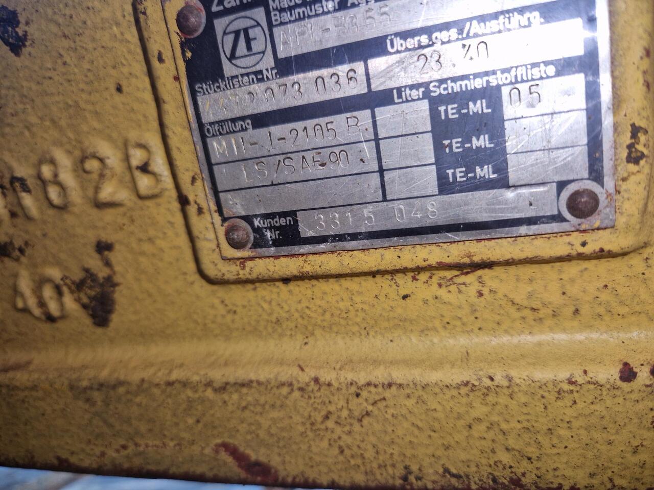 Eje ZF AP355 - סרן וחלקים עבור מכונת בנייה: תמונה 4 Eje ZF AP355 - סרן וחלקים עבור מכונת בנייה: תמונה 4