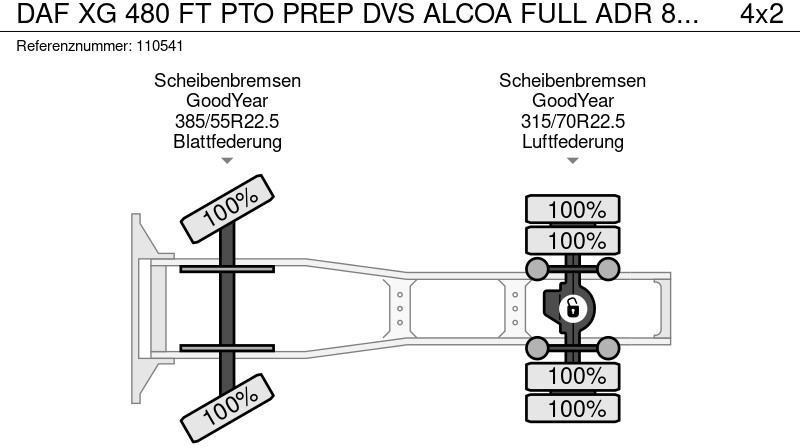 DAF XG 480 FT PTO PREP DVS ALCOA FULL ADR 845L+340L TANK - COMING SOON - יחידת טרקטור: תמונה 2 DAF XG 480 FT PTO PREP DVS ALCOA FULL ADR 845L+340L TANK - COMING SOON - יחידת טרקטור: תמונה 2