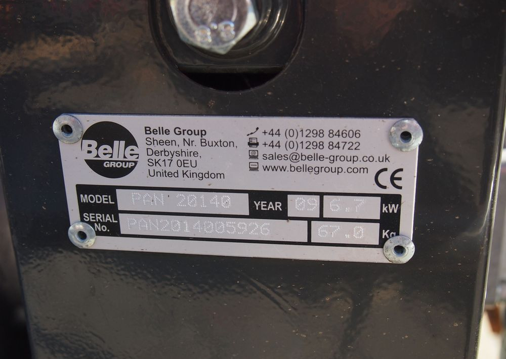 Agregat hydrauliczny Belle PAN 20140 2009 Agregat hydrauliczny BELLE - ציוד בנייה: תמונה 3 Agregat hydrauliczny Belle PAN 20140 2009 Agregat hydrauliczny BELLE - ציוד בנייה: תמונה 3