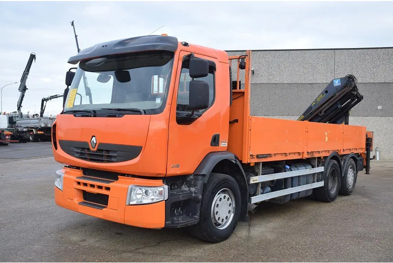Renault Premium 410 - משאית צד נופל/ שטוחה, משאית מנוף: תמונה 2 Renault Premium 410 - משאית צד נופל/ שטוחה, משאית מנוף: תמונה 2