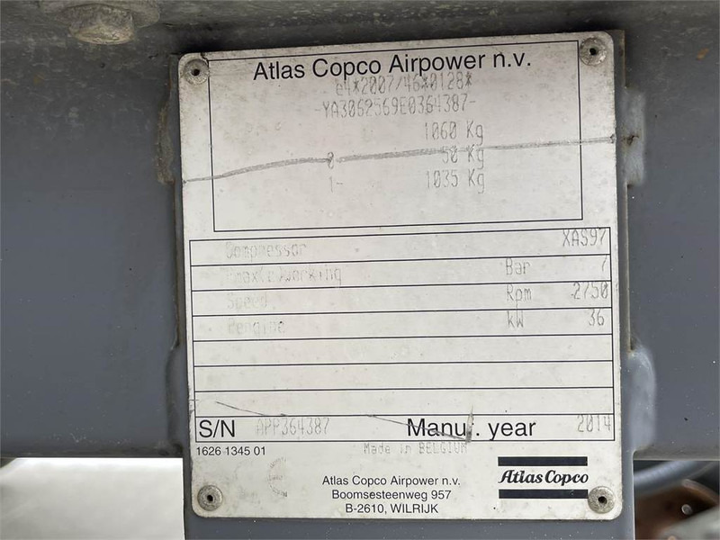 Atlas-Copco XAS 97 DD - N - מדחס אוויר: תמונה 5 Atlas-Copco XAS 97 DD - N - מדחס אוויר: תמונה 5