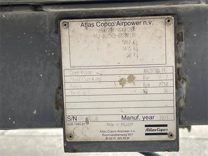 Atlas-Copco XAS 97 DD - מדחס אוויר: תמונה 4 Atlas-Copco XAS 97 DD - מדחס אוויר: תמונה 4