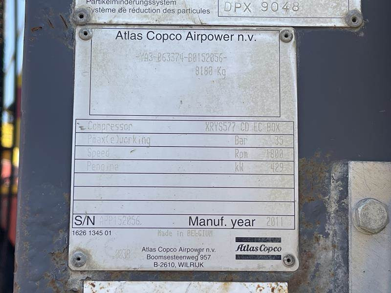 Atlas-Copco XRYS 577 CD - N - מדחס אוויר: תמונה 3 Atlas-Copco XRYS 577 CD - N - מדחס אוויר: תמונה 3