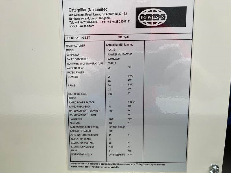 FG Wilson P 26 - 3 S - ערכת גנרטורים: תמונה 5 FG Wilson P 26 - 3 S - ערכת גנרטורים: תמונה 5