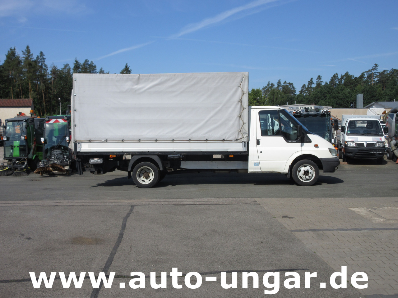 Ford Transit 90T350 Tourneo 3.500kg Pritsche & Plane Dautel LBW AHK - כלי רכב מסחרי עם וילונות צד: תמונה 1 Ford Transit 90T350 Tourneo 3.500kg Pritsche & Plane Dautel LBW AHK - כלי רכב מסחרי עם וילונות צד: תמונה 1