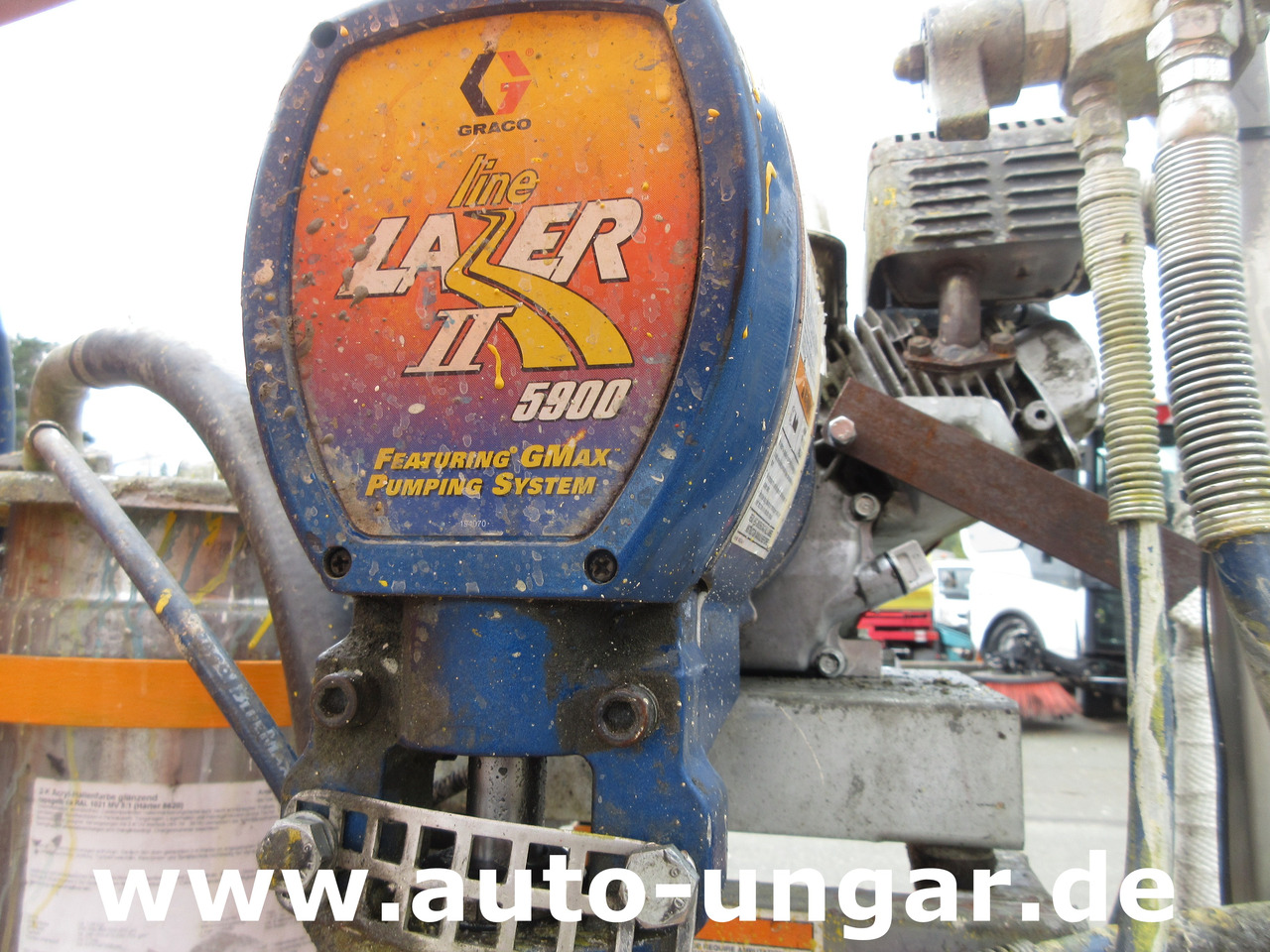 מכונת אספלט Graco LineLazer II 5900  auf Zindel VarioZet Linedriver Perlstreuer + Airless-Farb-Spritze Hofmann: תמונה 6