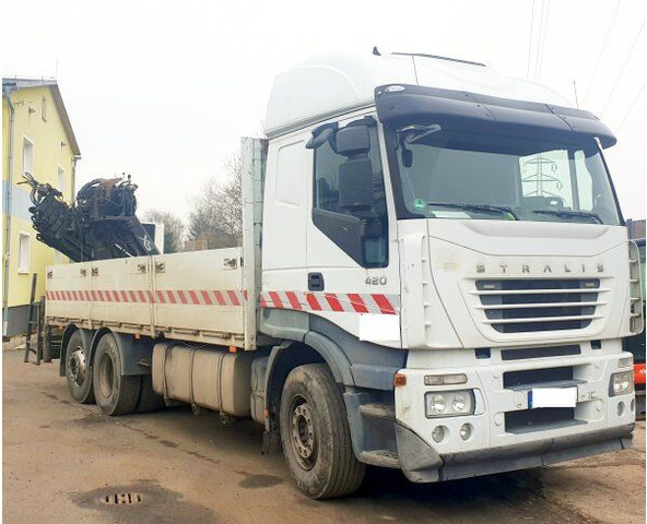 Iveco Stralis 420 - משאית צד נופל/ שטוחה, משאית מנוף: תמונה 1 Iveco Stralis 420 - משאית צד נופל/ שטוחה, משאית מנוף: תמונה 1