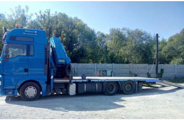 MAN 6x2 TGA 480 BDF +1m +16m crane - משאית צד נופל/ שטוחה, משאית מנוף: תמונה 1 MAN 6x2 TGA 480 BDF +1m +16m crane - משאית צד נופל/ שטוחה, משאית מנוף: תמונה 1