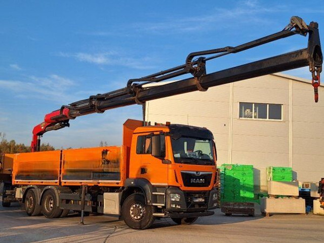 MAN TGS 26.440 - משאית צד נופל/ שטוחה, משאית מנוף: תמונה 2 MAN TGS 26.440 - משאית צד נופל/ שטוחה, משאית מנוף: תמונה 2