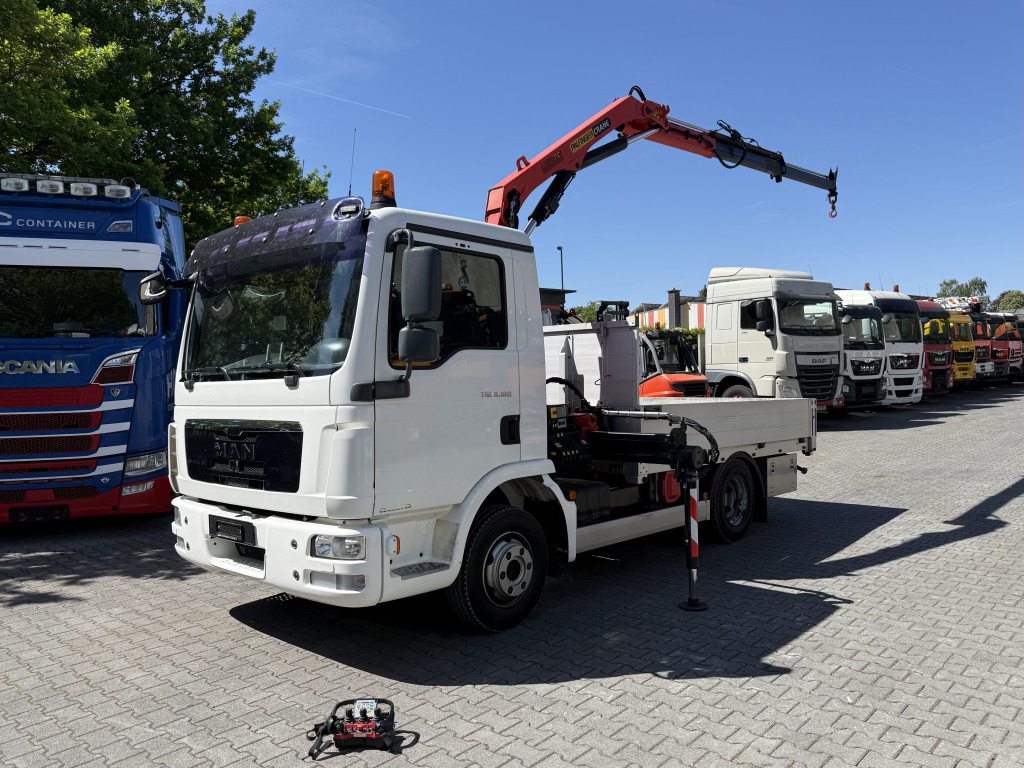 MAN TGL 8.180 Palfinger 6501 - משאית צד נופל/ שטוחה, משאית מנוף: תמונה 1 MAN TGL 8.180 Palfinger 6501 - משאית צד נופל/ שטוחה, משאית מנוף: תמונה 1