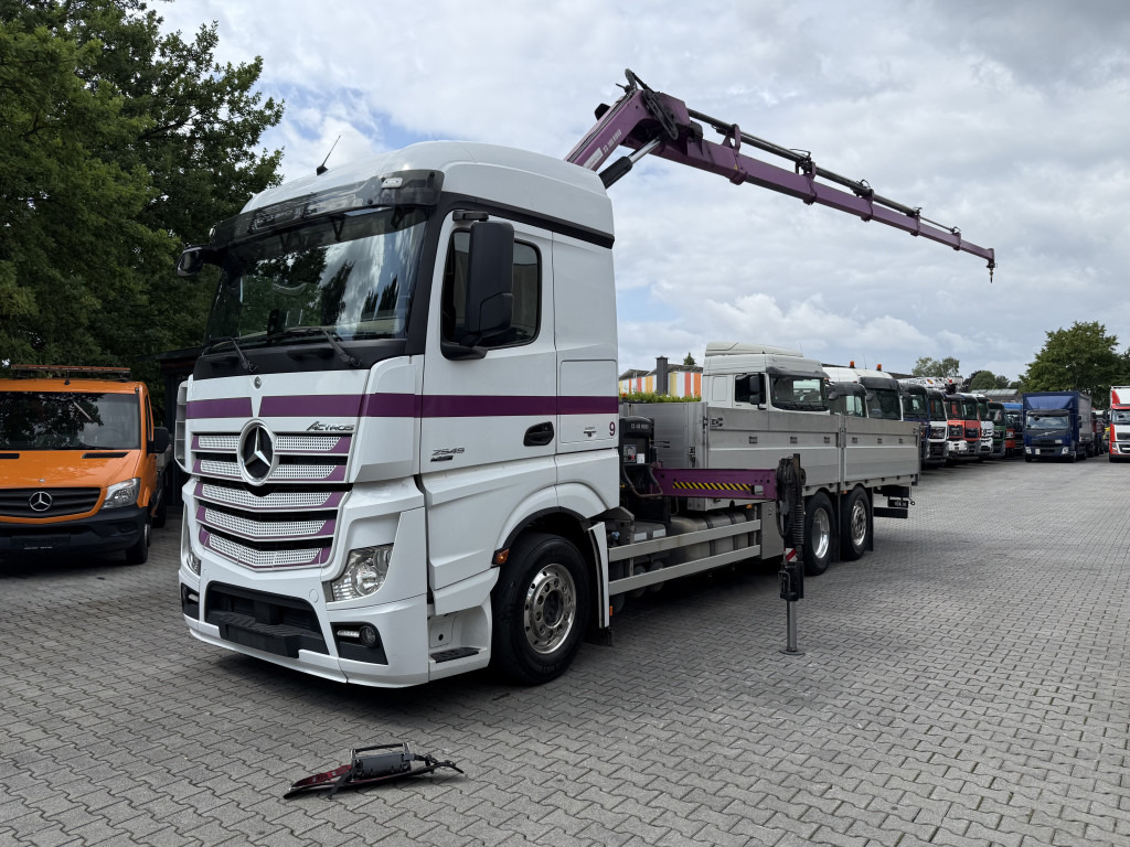 Mercedes-Benz Actros 2545 6X2 HIAB 166 bis 19 Meter - משאית צד נופל/ שטוחה, משאית מנוף: תמונה 1 Mercedes-Benz Actros 2545 6X2 HIAB 166 bis 19 Meter - משאית צד נופל/ שטוחה, משאית מנוף: תמונה 1