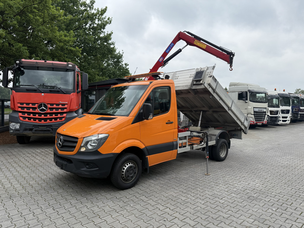 Mercedes-Benz Sprinter 516 Kipper mit Kran HMF 270 - כלי רכב מסחרי מזהיר: תמונה 1 Mercedes-Benz Sprinter 516 Kipper mit Kran HMF 270 - כלי רכב מסחרי מזהיר: תמונה 1