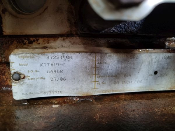 Cummins KTTA19-C Engine - מנוע עבור מכונת בנייה: תמונה 5 Cummins KTTA19-C Engine - מנוע עבור מכונת בנייה: תמונה 5