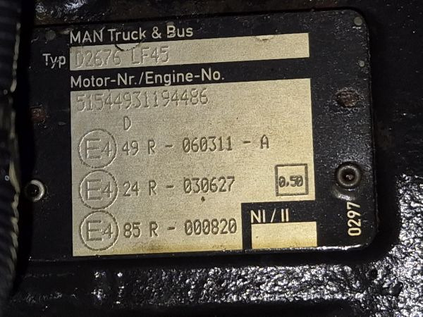 MAN D2676 LF45 Engine (Truck) - מנוע עבור משאית: תמונה 2 MAN D2676 LF45 Engine (Truck) - מנוע עבור משאית: תמונה 2