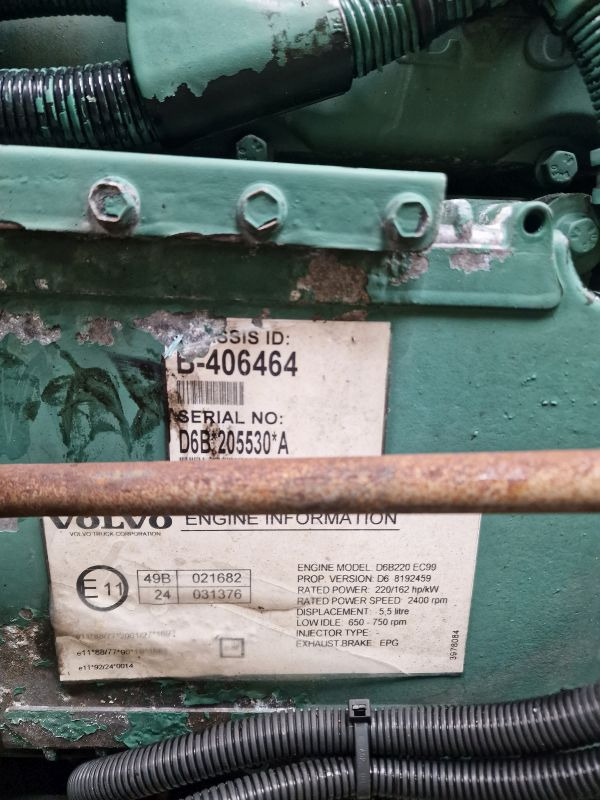 Volvo D6B220 EC09 Engine (Truck) - מנוע עבור משאית: תמונה 2 Volvo D6B220 EC09 Engine (Truck) - מנוע עבור משאית: תמונה 2