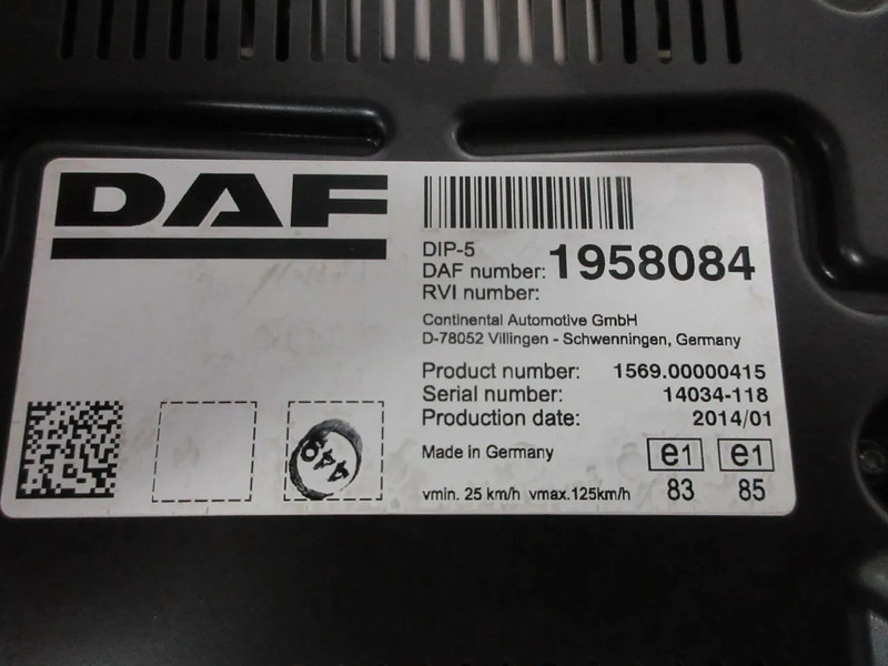 DAF 1958084 DIP 5 INSTRUMENTEN PANEEL DAF XF CF EURO 6 - לוח מחוונים עבור משאית: תמונה 5 DAF 1958084 DIP 5 INSTRUMENTEN PANEEL DAF XF CF EURO 6 - לוח מחוונים עבור משאית: תמונה 5