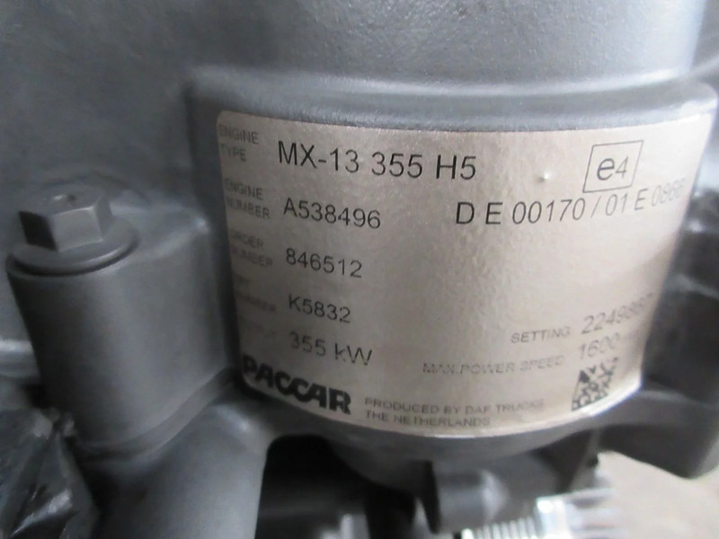 DAF 2249867 // 2353631 // 2304390 MX 13- 355 H 5 DAF XG 480 MODEL 2023 KM CA 170.000 - מנוע עבור משאית: תמונה 5 DAF 2249867 // 2353631 // 2304390 MX 13- 355 H 5 DAF XG 480 MODEL 2023 KM CA 170.000 - מנוע עבור משאית: תמונה 5