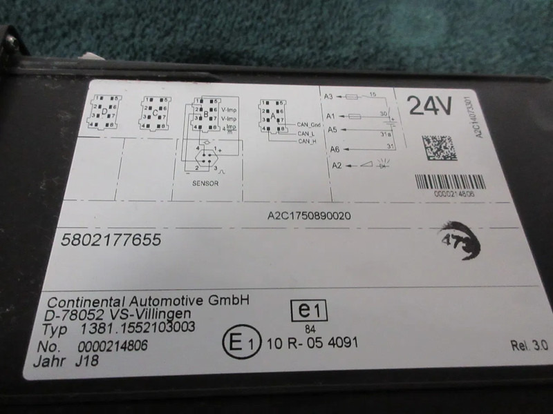 מערכת חשמל עבור משאית Iveco 5802177655 TACHOGRAAF IVECO HI WAY EURO 6 MODEL 2018: תמונה 6