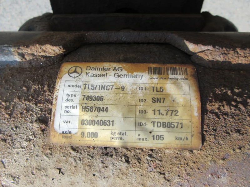 Mercedes-Benz TL5/1NC7-9 / 749306 / H587044/030040631 STUUR AS OPLEGGER SCHMITZ - סרן וחלקים עבור משאית: תמונה 5 Mercedes-Benz TL5/1NC7-9 / 749306 / H587044/030040631 STUUR AS OPLEGGER SCHMITZ - סרן וחלקים עבור משאית: תמונה 5