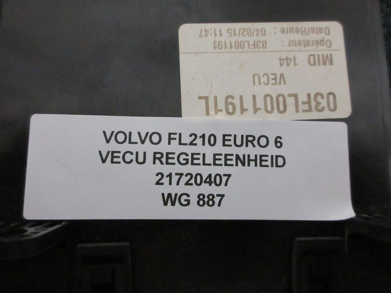 Volvo FL210 21720407 VECU REGELEENHEID EURO 6 - מערכת חשמל עבור משאית: תמונה 2 Volvo FL210 21720407 VECU REGELEENHEID EURO 6 - מערכת חשמל עבור משאית: תמונה 2